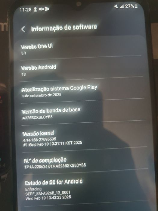 Samsung A32 5g 128 GB está a informação no anúncio
