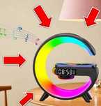 Lampka LED RGB Głośnik Ładowarka Zegar Radio Budzik Bluetooth