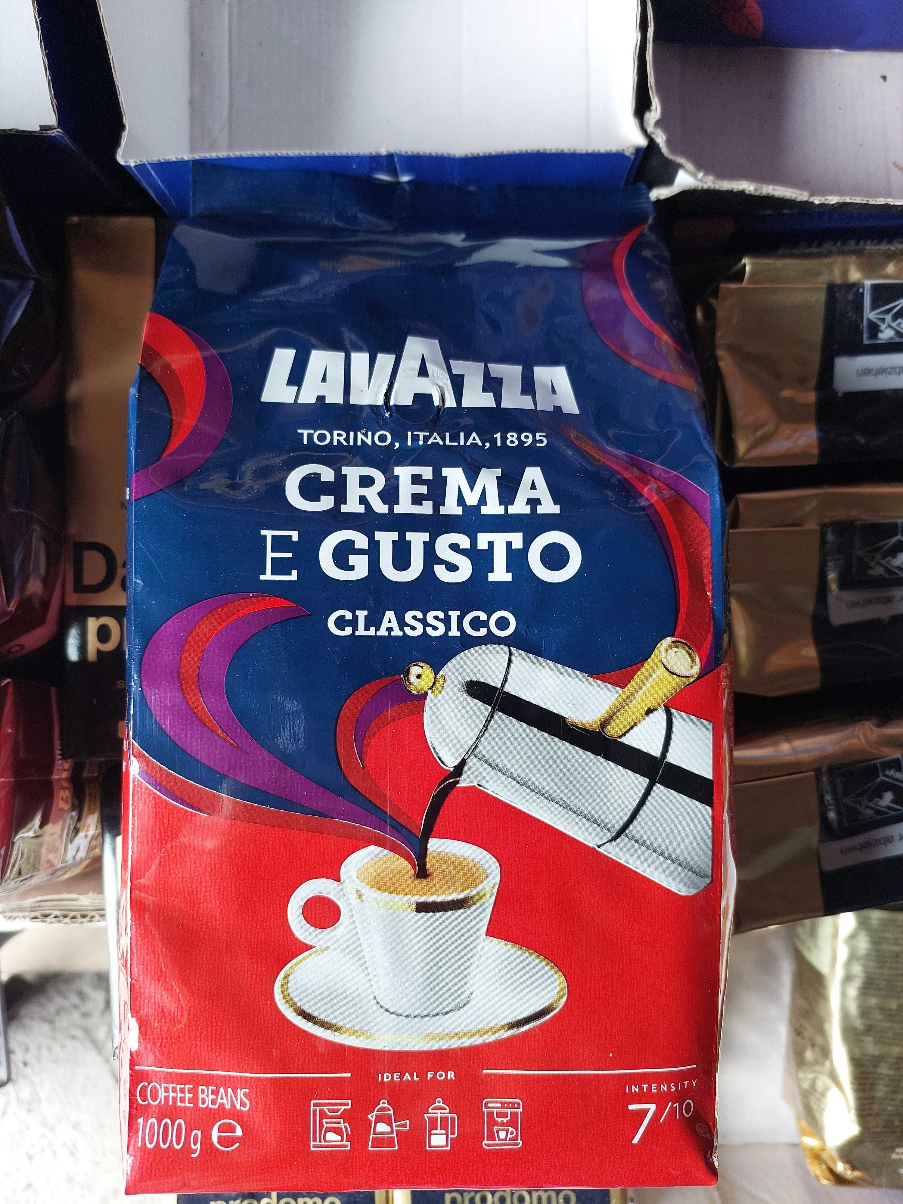 Кава в зернах Lavazza Crema e Gusto 1 кг.  Опт. (Лавацца, Лаваза) кофе