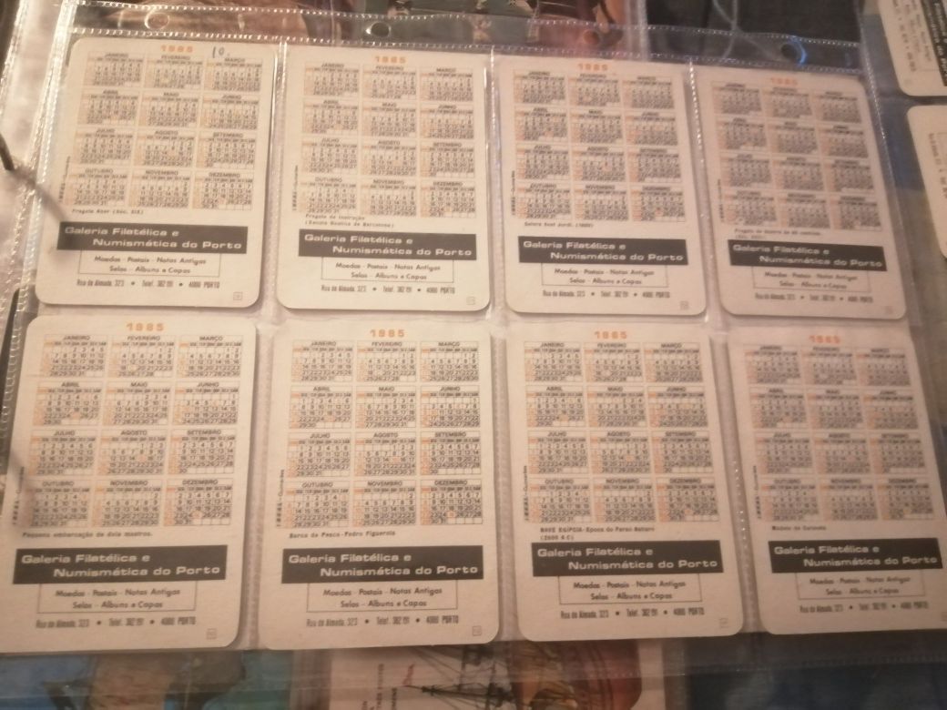 Calendários de bolso (1985) | Miniaturas de Barcos