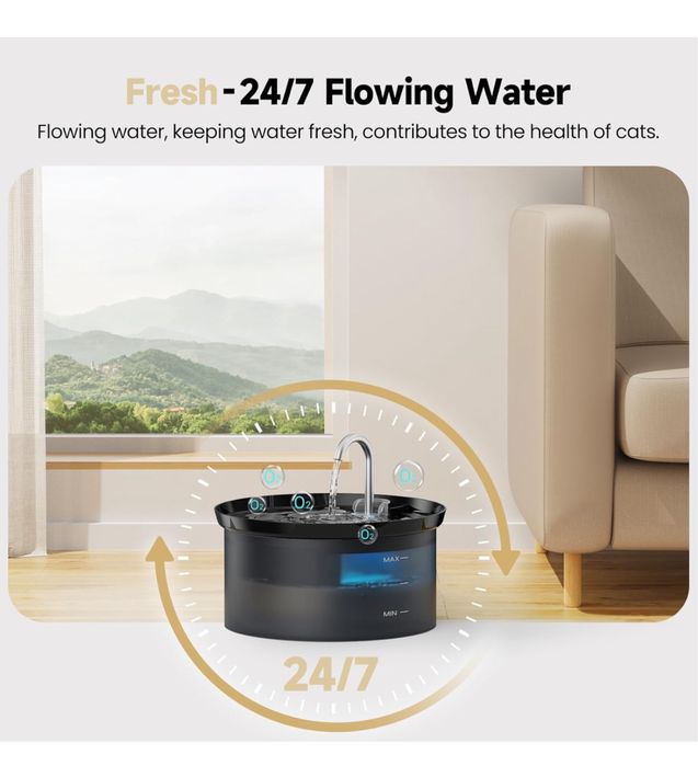 Fontanna dla kotów: fontanna do picia dla kotów, zwierząt domowych,