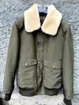 Casaco/Parka/Blusão Zara Man verde tropa matte NOVA gola pêlo