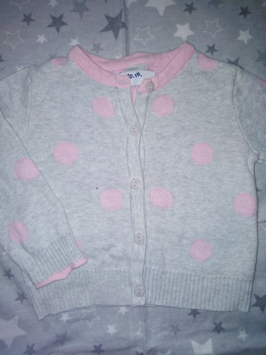 Bluza biała polarek dla dziewczynki rozm 80, 74roz pozost