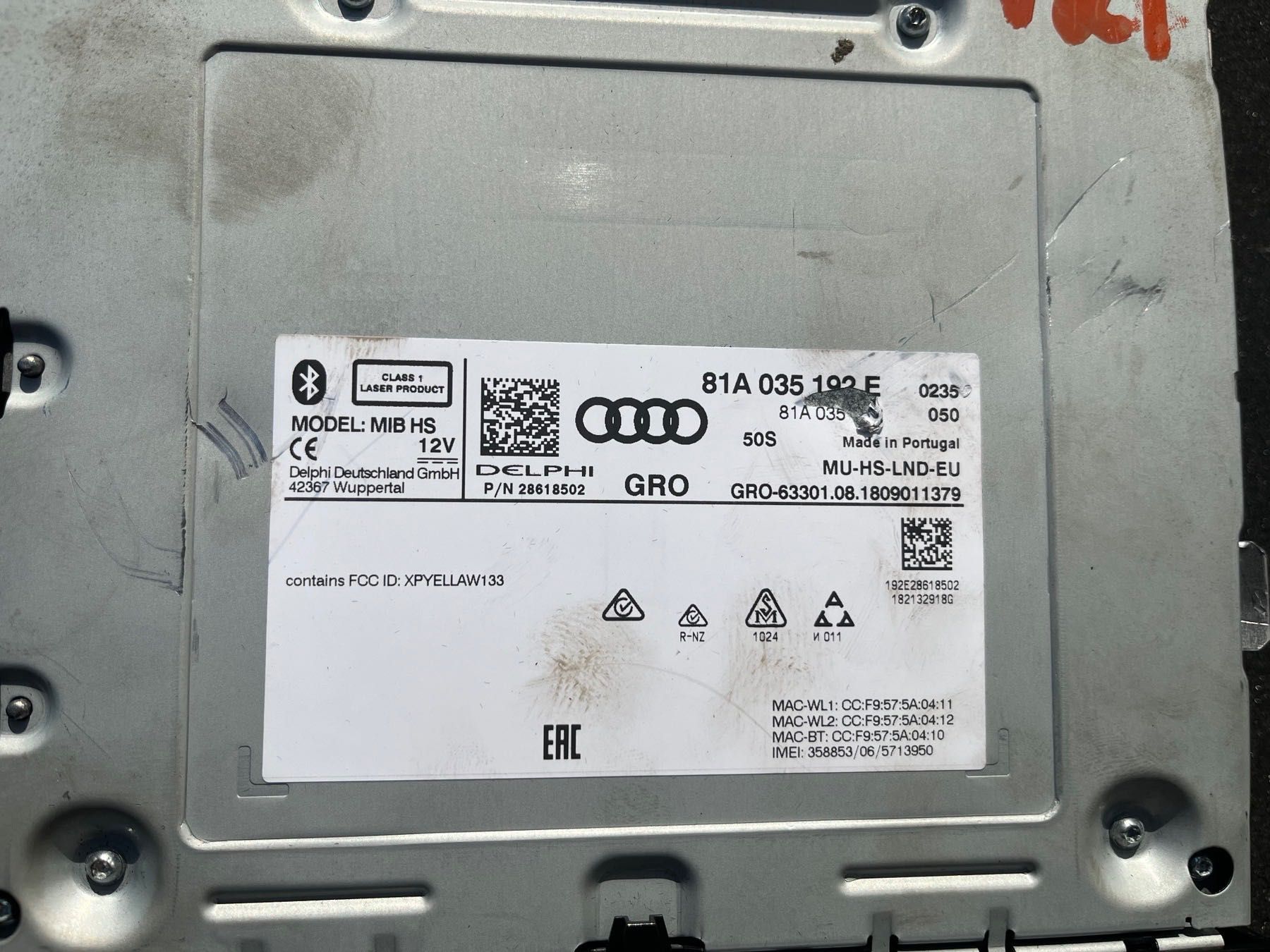 Магнитофон радио audi A3 ауди А3 разборка 8V 81a035192 монитор