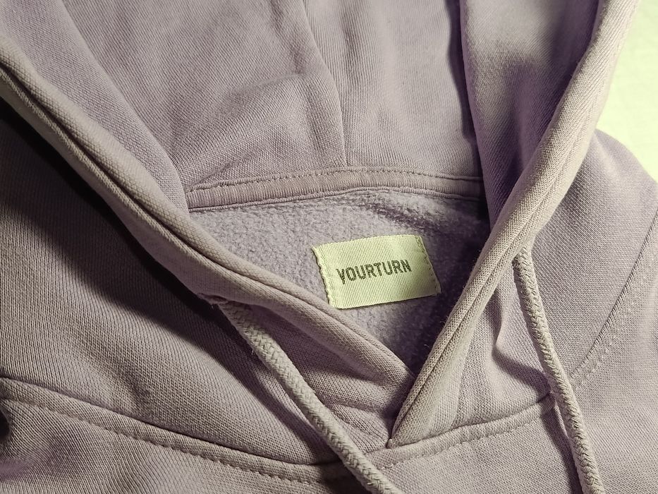 YOURTURN "Distorted Waves" Hoodie (M) лавандова чоловіча худі
