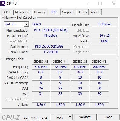 Pamięć RAM HyperX Fury 2x8GB 16GB 1600MHz DDR3