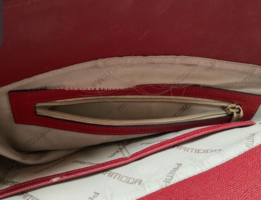 Torebka Prima Moda bordowa. Raz założona.