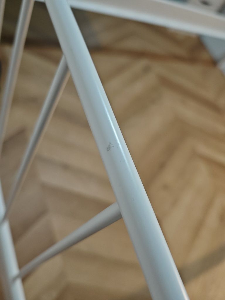 Łóżko Ikea leirvik białe metalowe 140x200