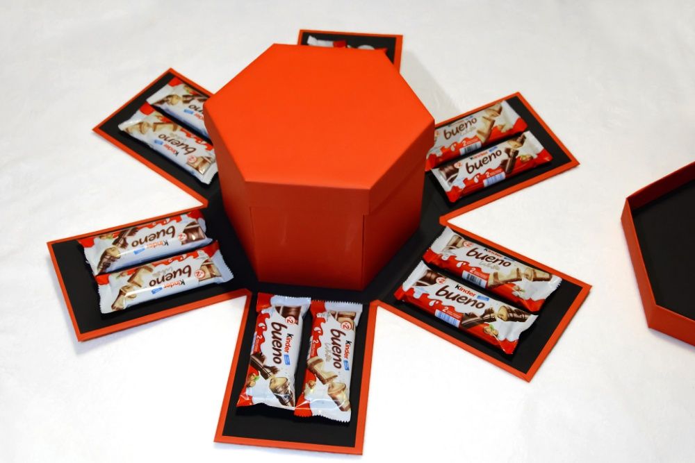 Kinder Exploding Gift Box Pudełko na Prezent Urodziny Imieniny Ślub