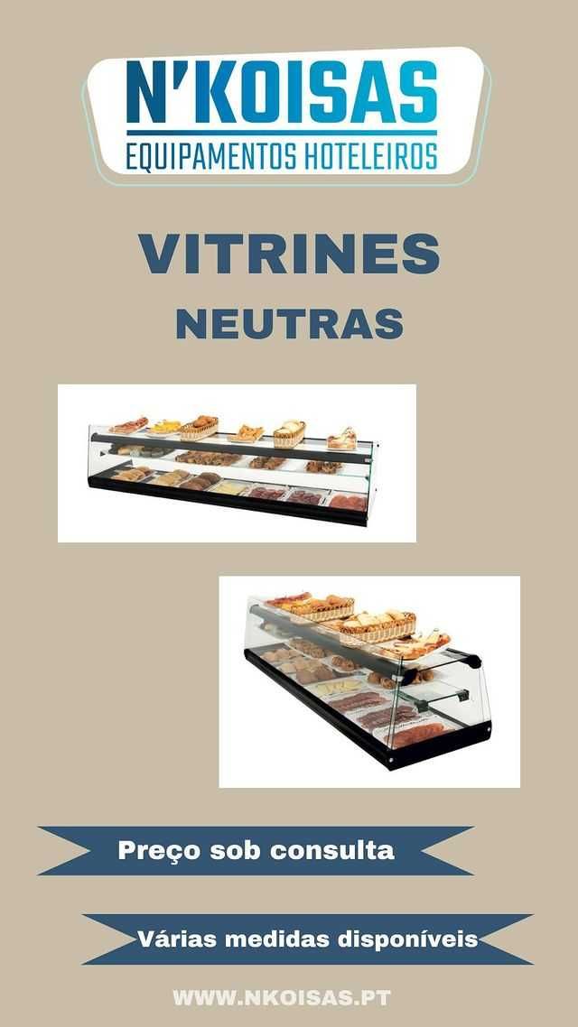 Vitrines neutras e refrigeradas, Várias medidas!