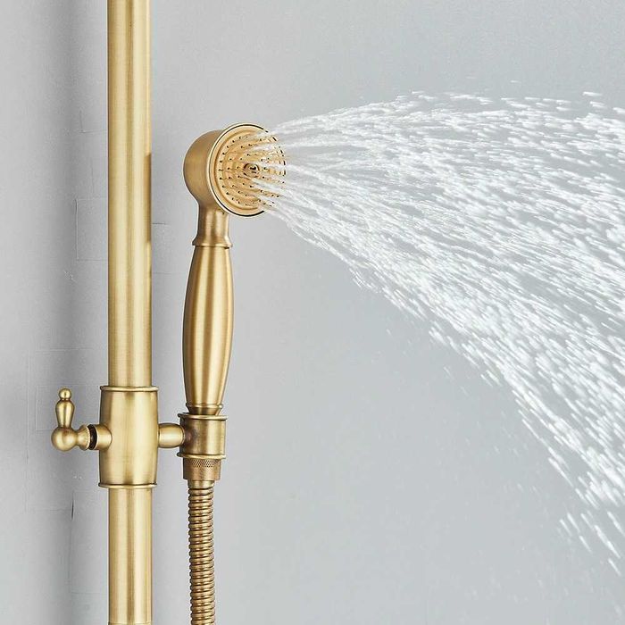 MOSIĄDZ kompletny zestaw prysznicowy z akcesoriami w kolorze antycznym