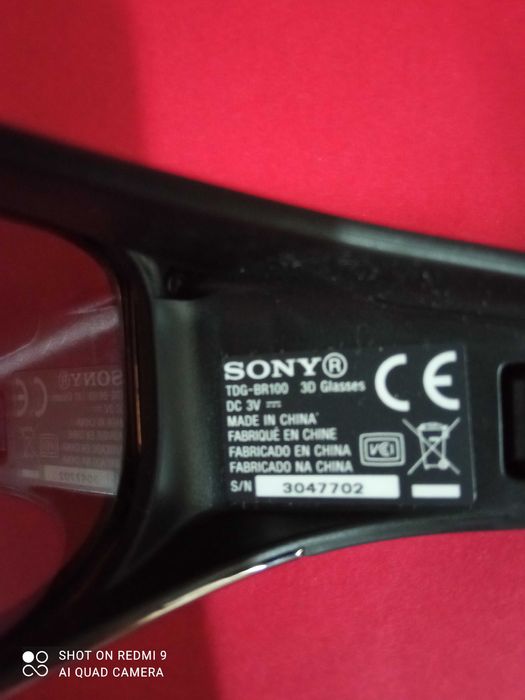 Oculos 3D "Sony" - TDG-BR100 - como Novos