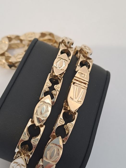 Łańcuszek splot CARTIER 585 Nowy 64 cm  0.9 cm