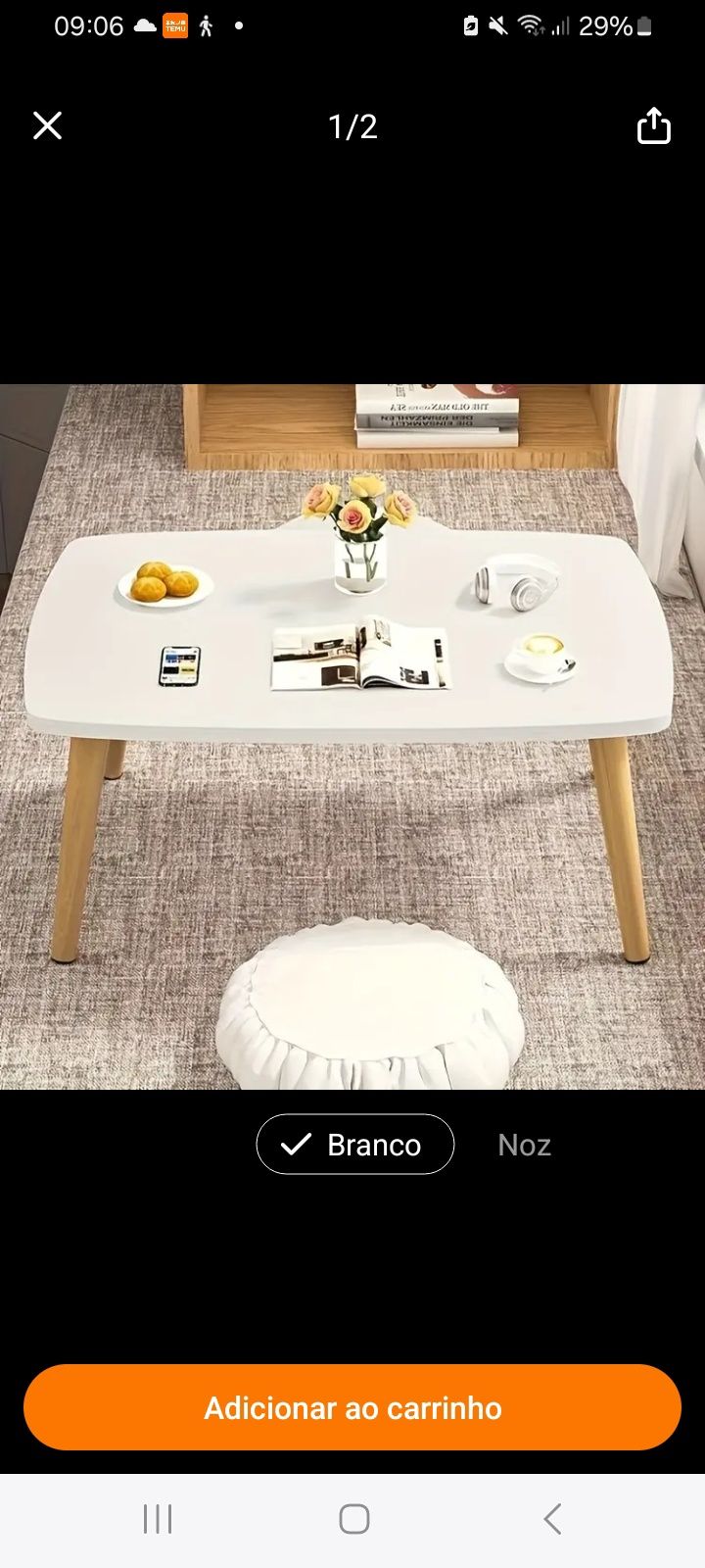 Mesa de centro da temu