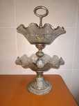 Fruteira vintage metal+vidro