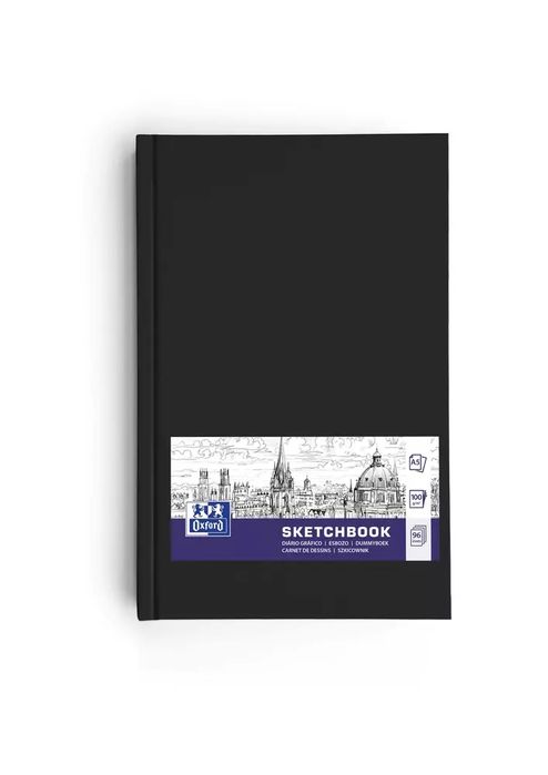 Szkicownik A5 Oxford, 96 kartek, Czarny. Hamelin. Nowy Produkt