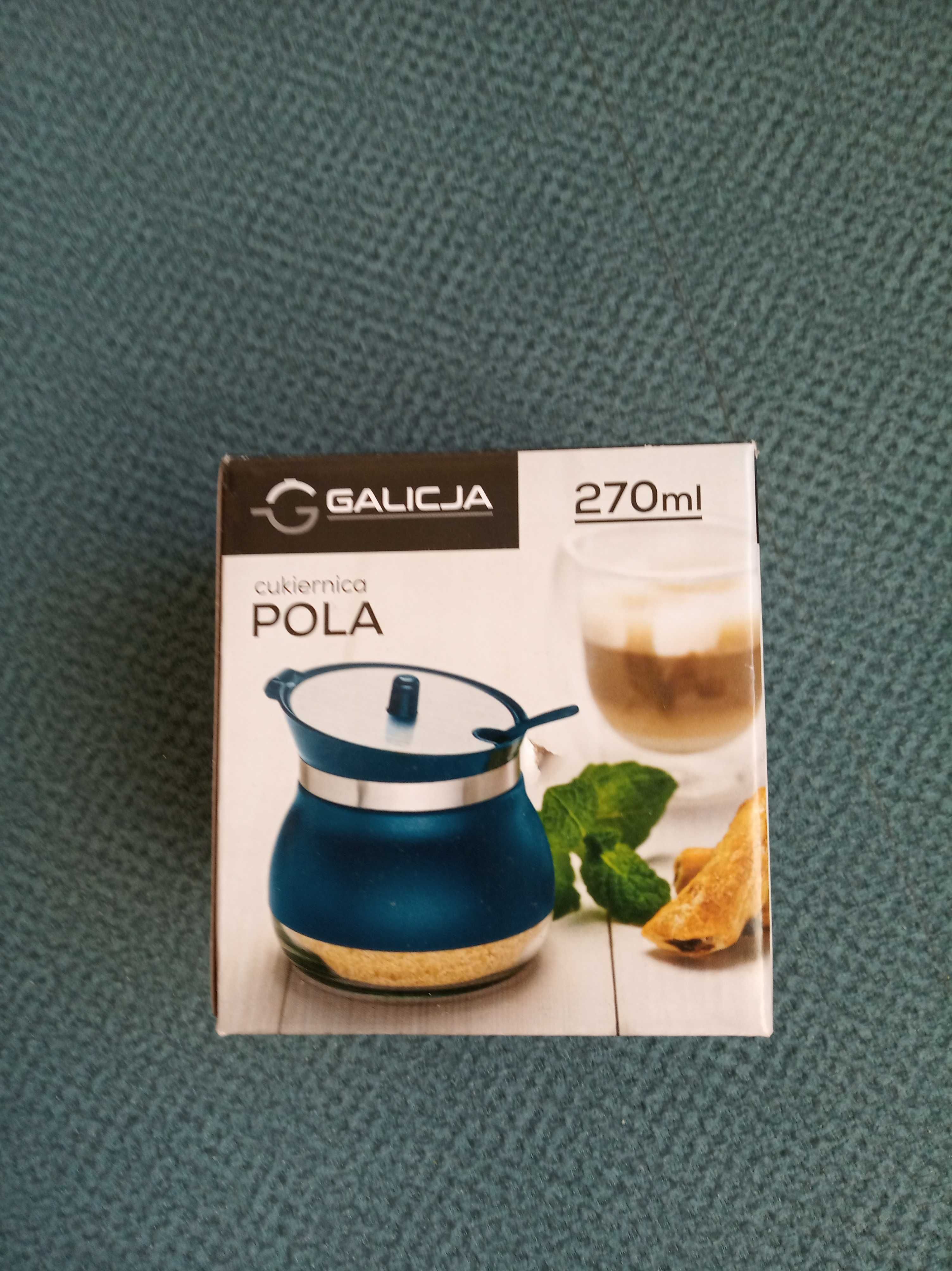 Cukiernica Pola Galicja 270 ml szkło, stal, tw. sztuczne NOWA