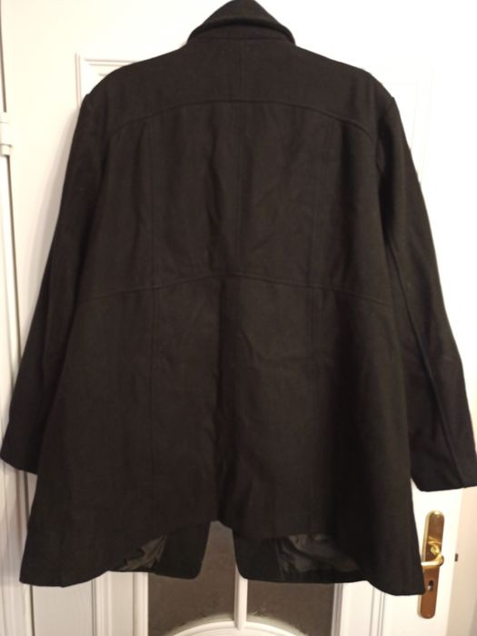 Płaszcz czarny militarny złote guziki Bonprix 54 jak nowy