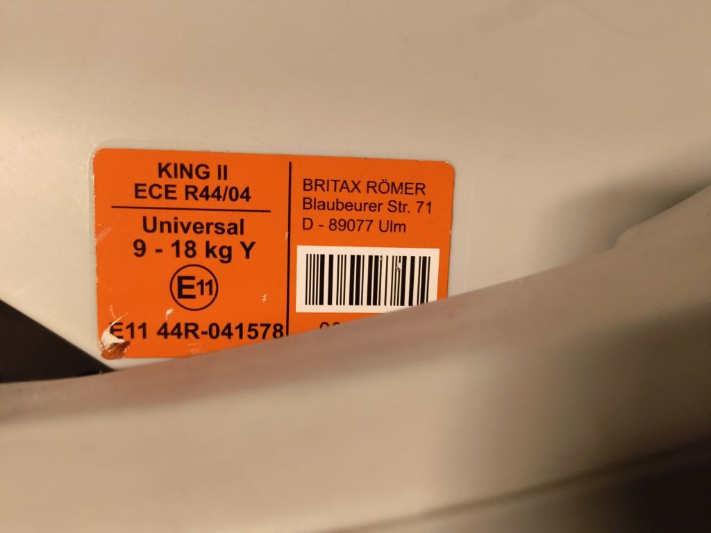 Fotelik Britax Romer King II LS - 9-18kg