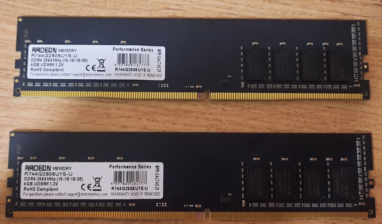 Продам комплект ОЗУ 8Gb (2×4) DDR4 2666MHz