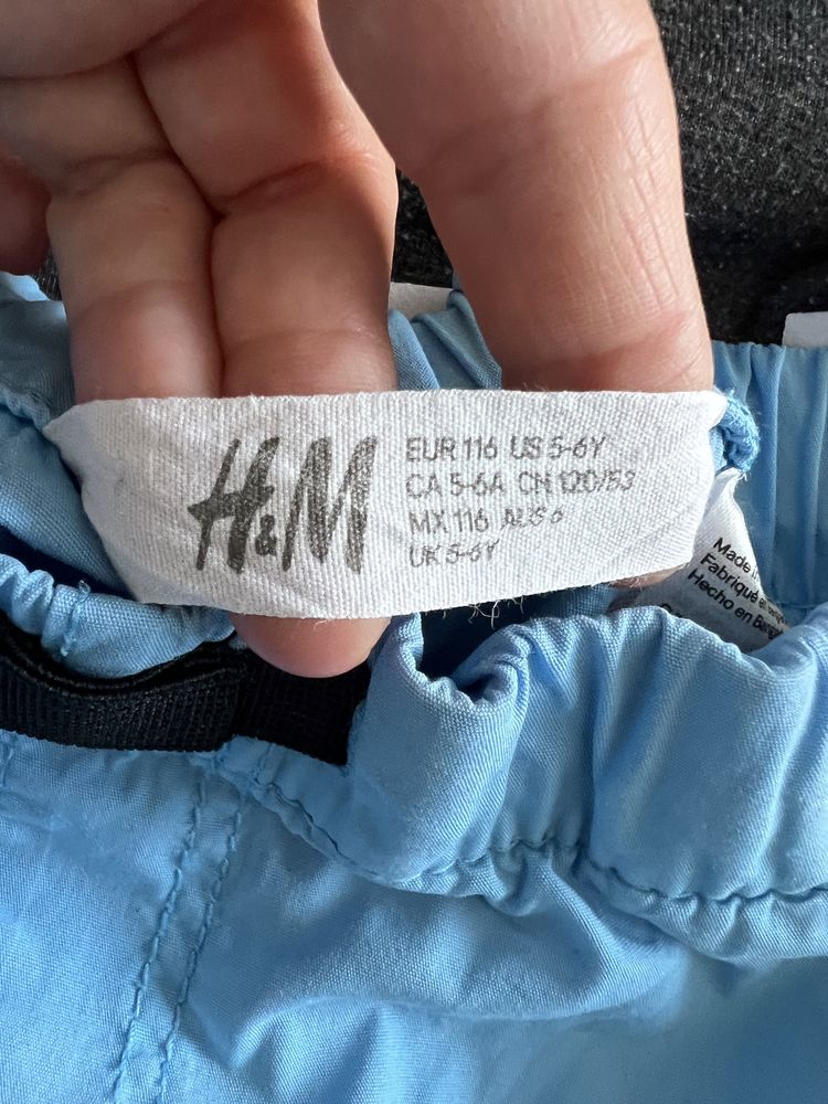 H&M szorty krótkie spodenki niebieskie r. 5-6 lat 116 cm