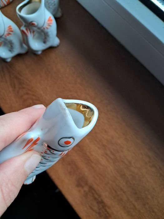 Porcelana kolekcjonerska rybki prl
