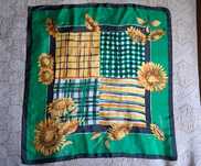 Silk Scarf Квіти. Винтаж.