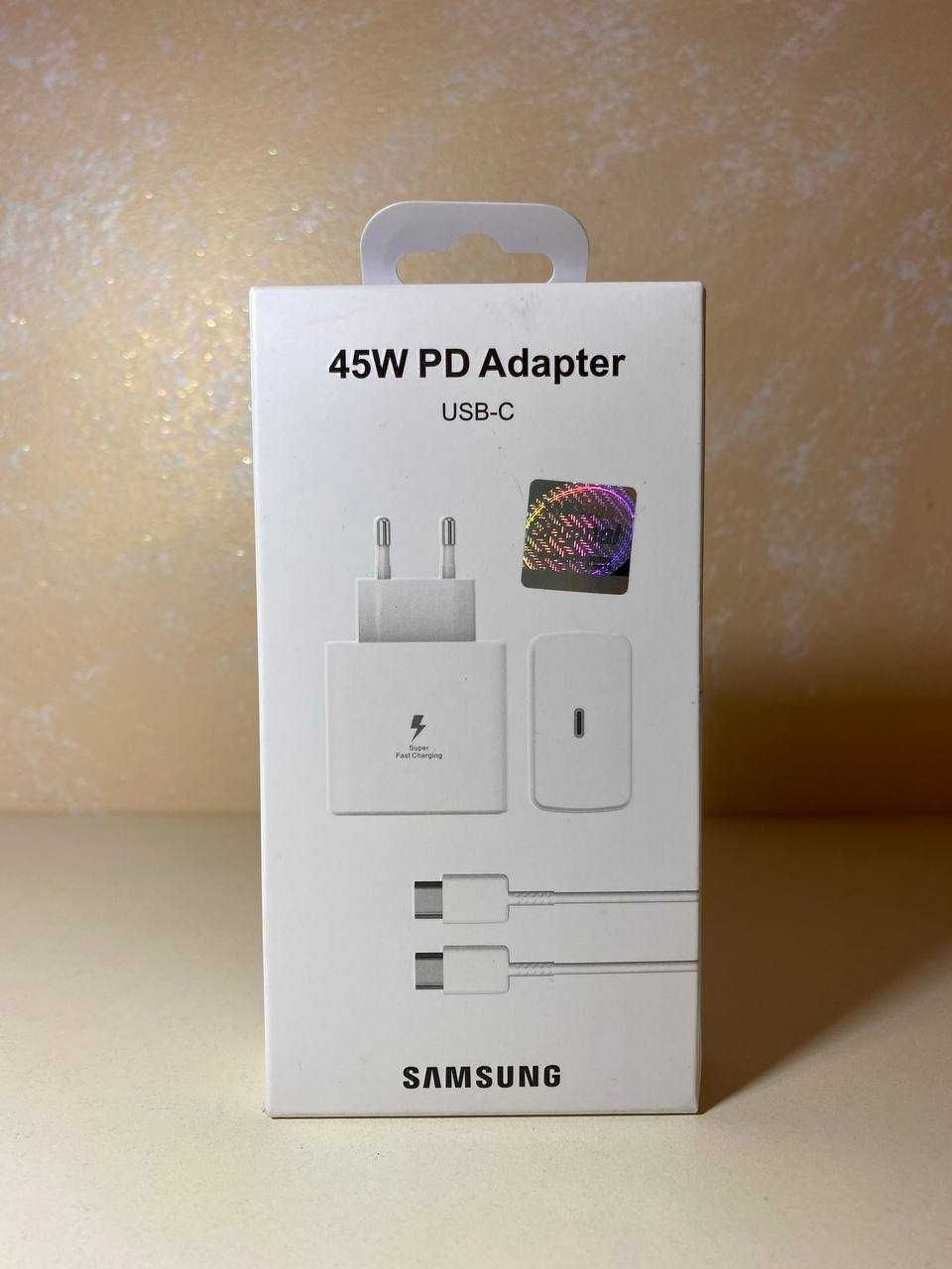 Зарядний комплект Samsung 45W блок+кабель White