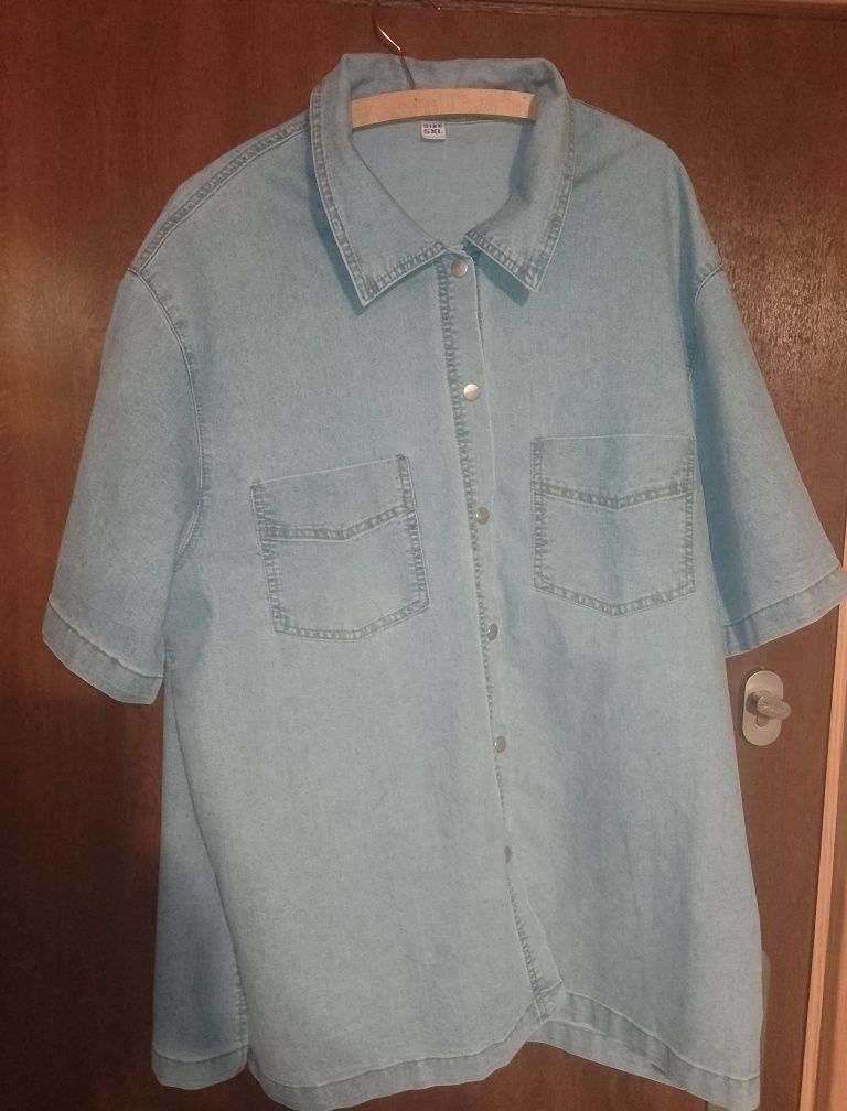 Koszula jeans damska 5XL