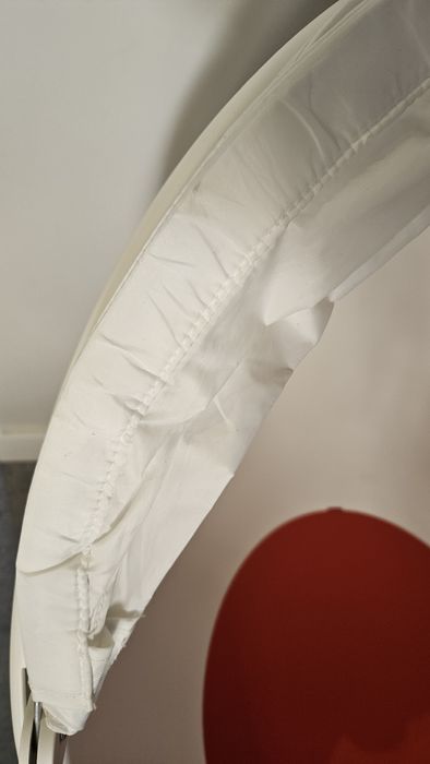 IKEA LÖMSK fotel obrotowy 
Fotel obrotowy, biały/czerwony