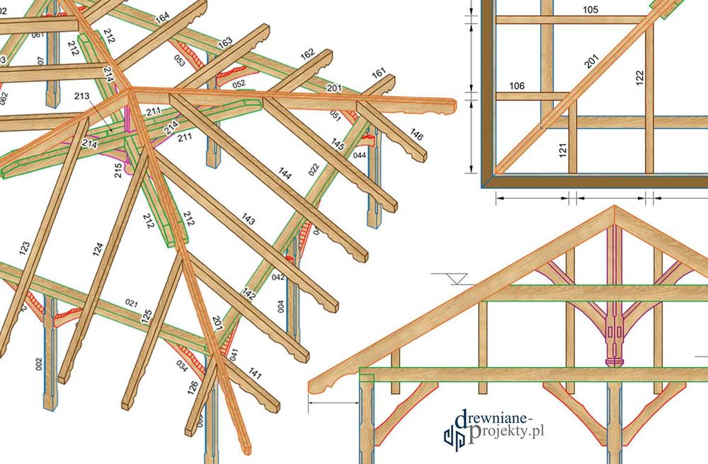 Projekt DIY: Altana, altanka, wiata ogrodowa, drewniana - plik PDF !!