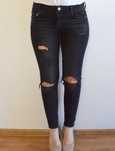 Zara trafaluc spodnie jeansy czarne z dziurami 38 m damskie
