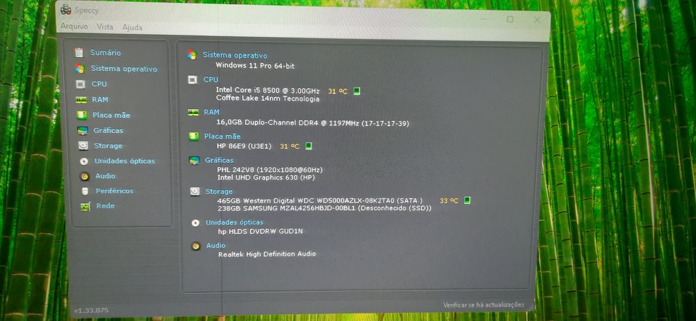 Pç HP Pro 290G2 8ªG|i5.8500-4.0G|16G|NVMe256+HDD500|Wifi+BT|HDMI|W11