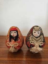 Par de pequenas figuras Japonesas - Hime Daruma Doll