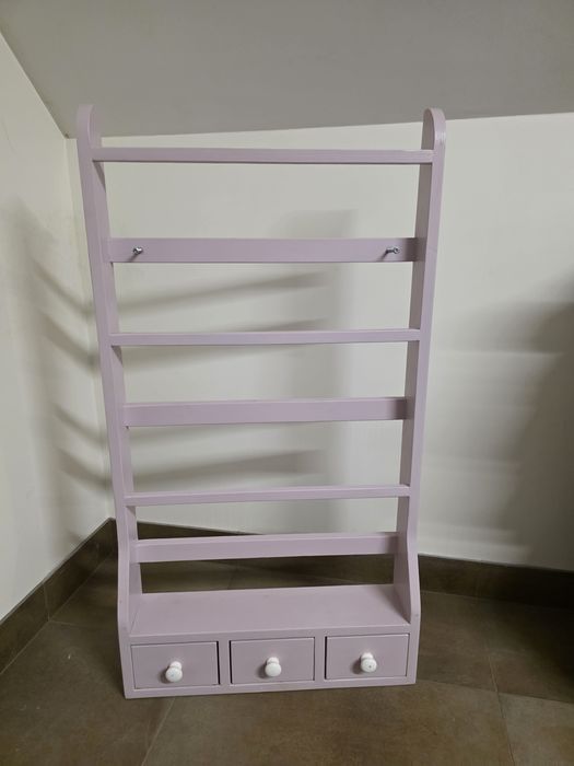 Półka z szufladami Roosa Wood szczęścia. Półka na książki dla dziecka