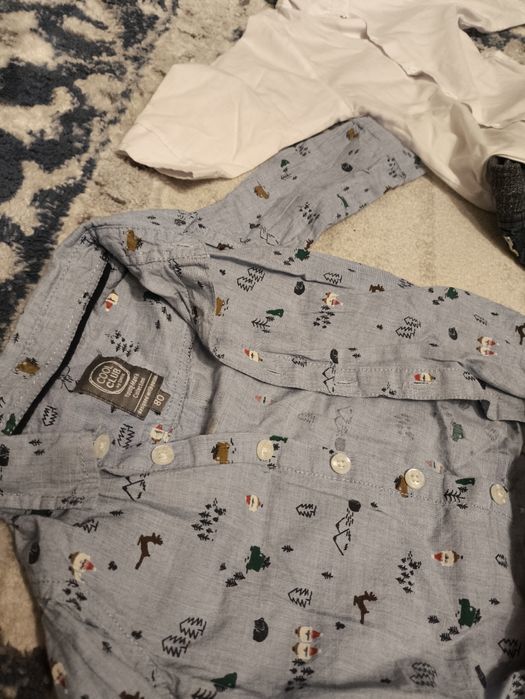 Zestaw spodni ocieplane, koszule na święta paczka dla chłopaka 80