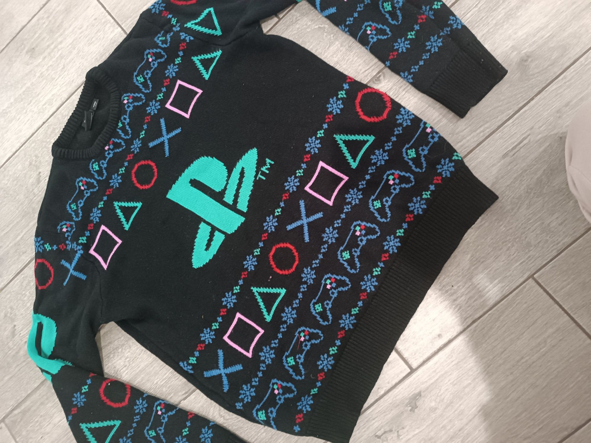 PlayStation christmas jumper Sony sweter świąteczny L Primark