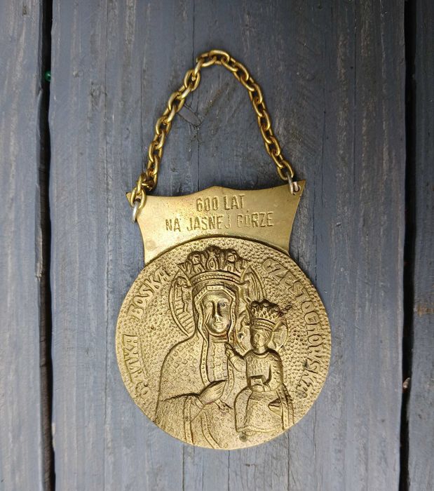 Przywieszka obrazek Mosiadz Matką Boska 600 Lat na Jasnej Górze
