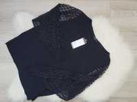 Czarny cienki sweter z przezroczystymi rękawami, Femestage L (40) nowy