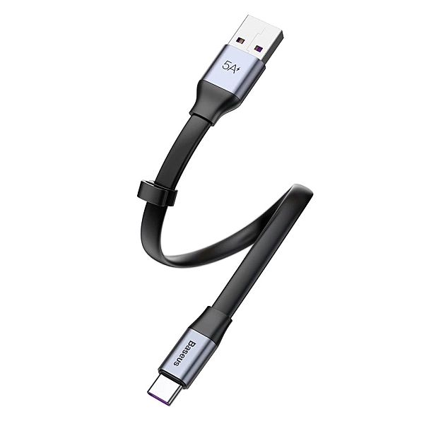 Baseus Simple płaski kabel przewód USB / USB Typ C SuperCharge 5A 40W