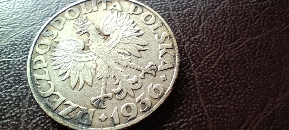 Srebrna moneta 5 zł Żaglowiec 1936