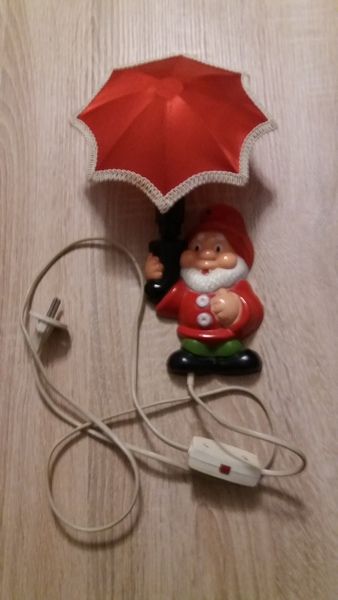 Lampka nocna z figurką Krasnala, unikat