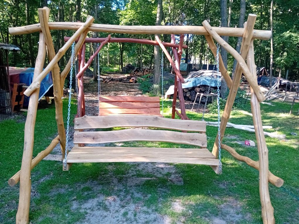 Huśtawki drewniane