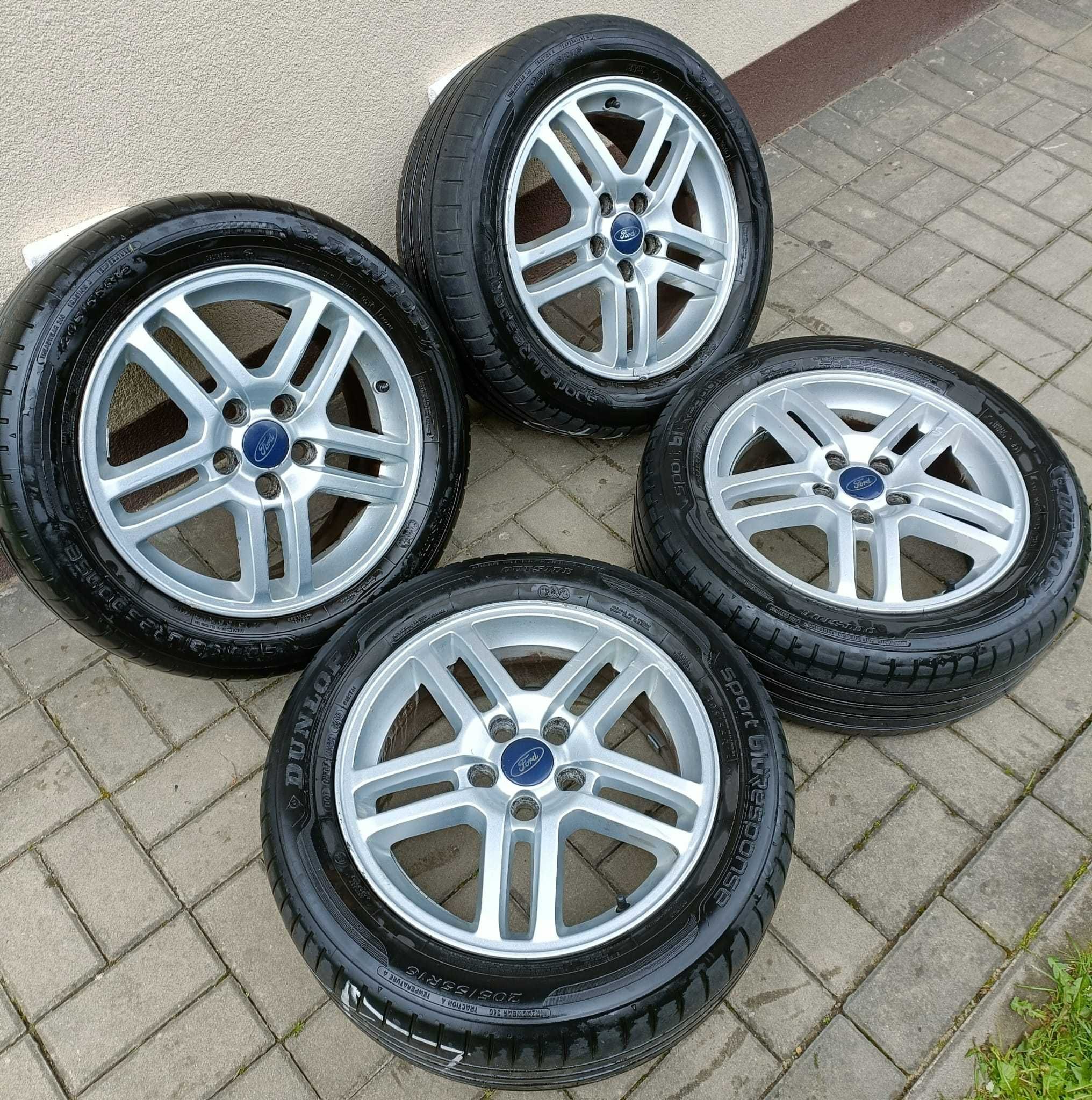 Koła Felgi Ford 16 cali 5x108 Dunlop 205/55/16 komplet !