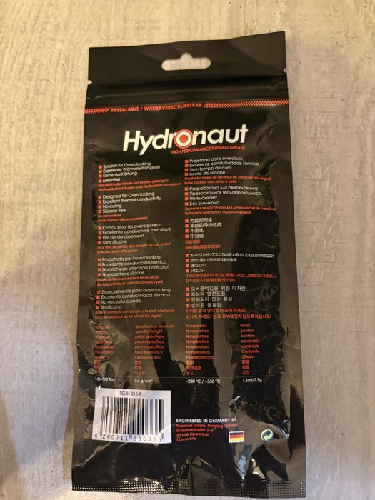 Pasta termoprzewodząca Thermal Grizzly Hydronaut 1,5 ml (NOWA)
