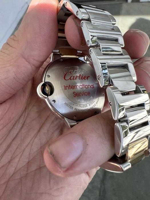 Relógio Cartier Ballon Azul, Ouro 18K e Aço Inoxidável