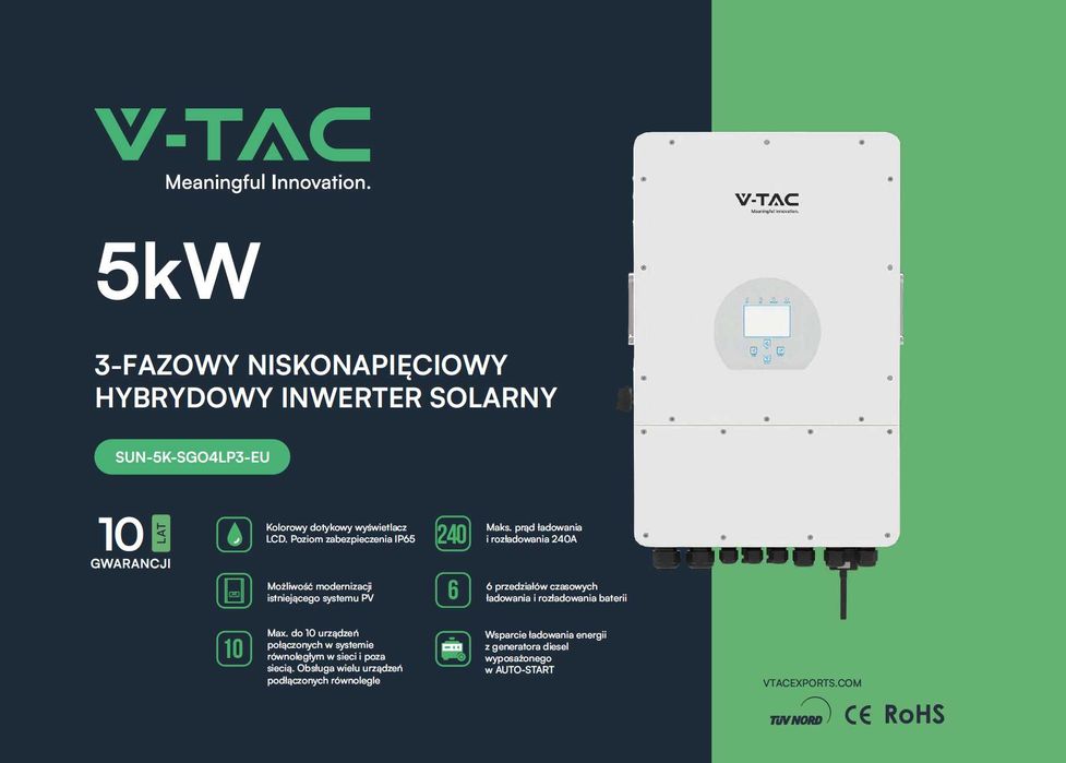 Turbina wiatrowa 1000W + Fotowoltaika 2,64 kWp + Magazyn 5,12 kWh