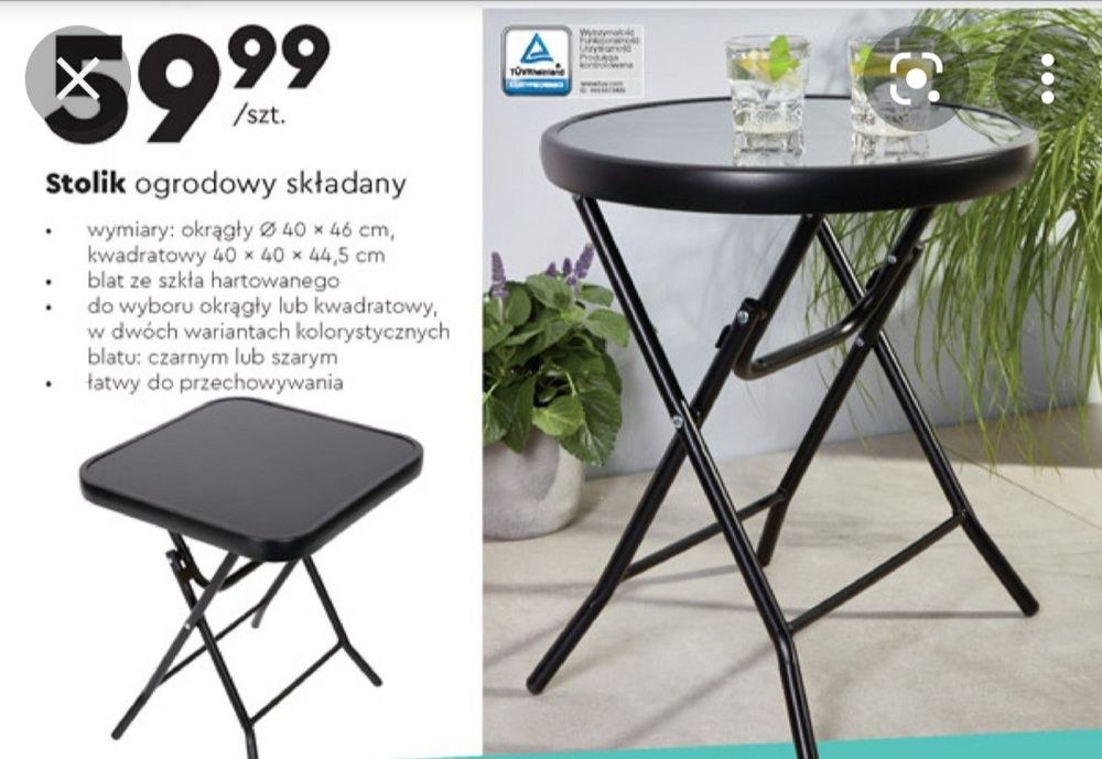 Stolik składany smukee