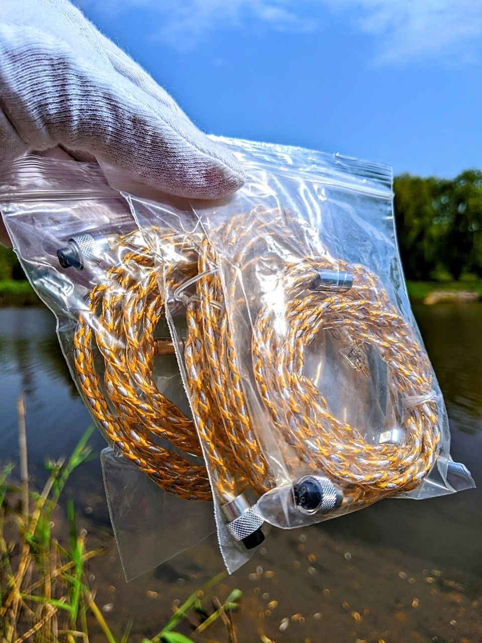 Кабель mmcx 2pin 0.78 type6 монокристаллическая медь , масло, позолота