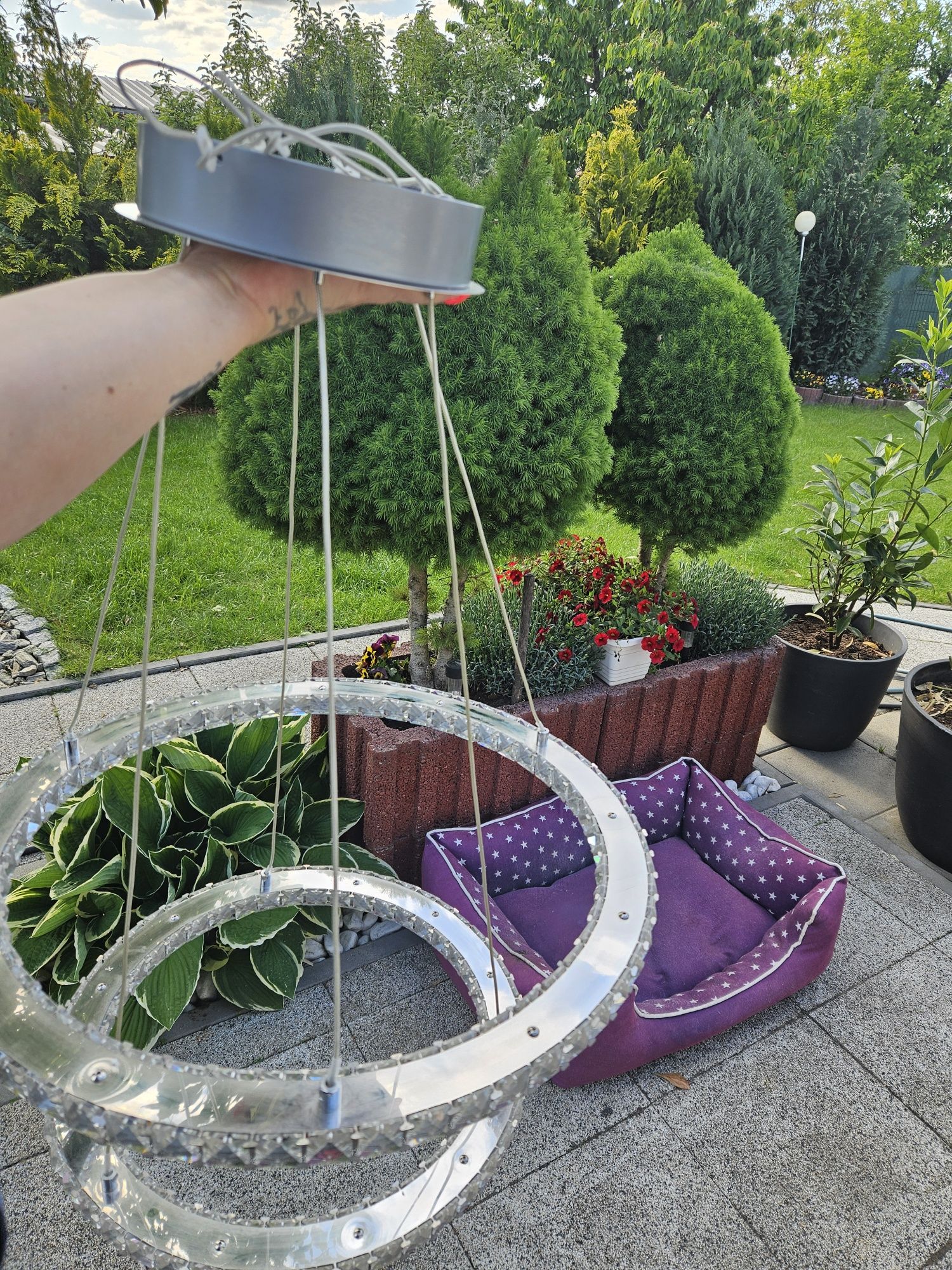 Lampa glamour srebrna